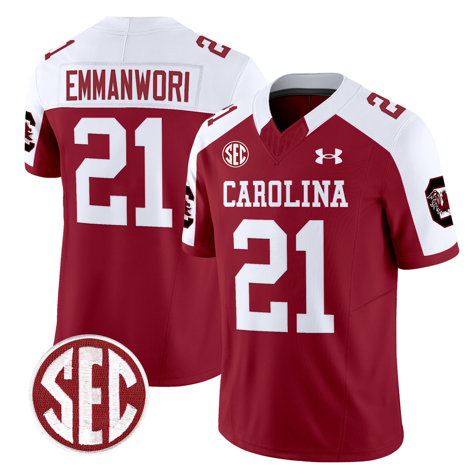 Men South Carolina Gamecocks #21 Emmanwori Red 1980 Throwback Vapor Limited 2024 NCAA Jersey style 1->ncaa teams->NCAA Jersey